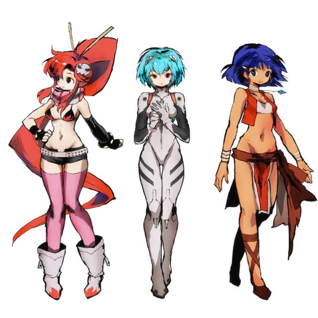 ayanami rei+nadia+yoko littner