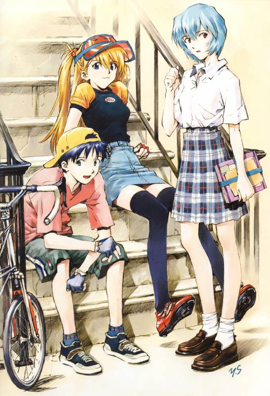 ayanami rei+ikari shinji+soryu asuka langley