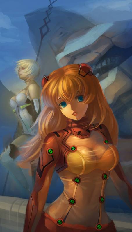 ayanami rei+eva 00+soryu asuka langley