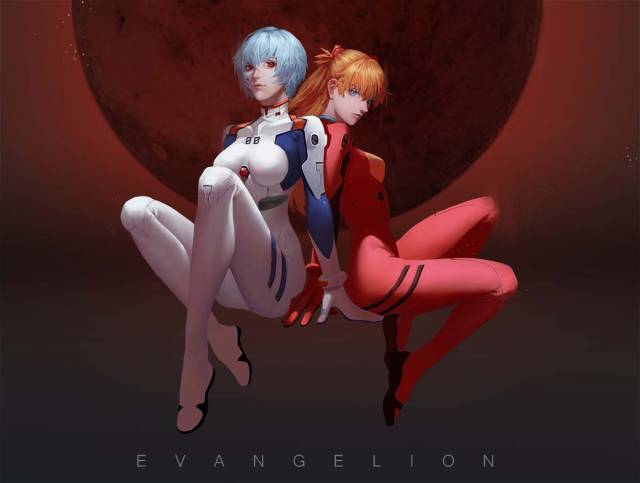 ayanami rei+soryu asuka langley