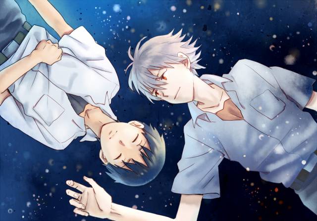 ikari shinji+nagisa kaworu