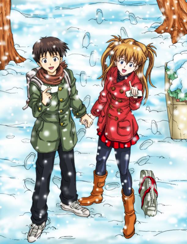 ikari shinji+soryu asuka langley