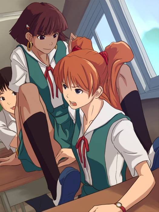 ikari shinji+nadia+soryu asuka langley