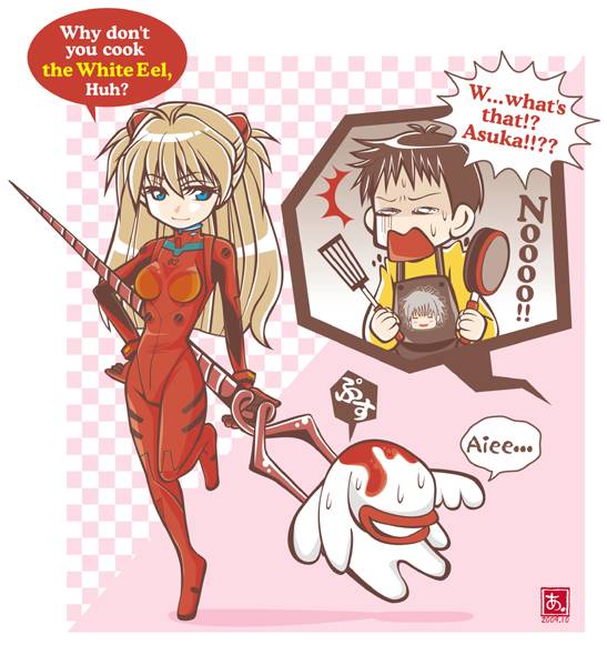 ikari shinji+mass production eva+nagisa kaworu+soryu asuka langley