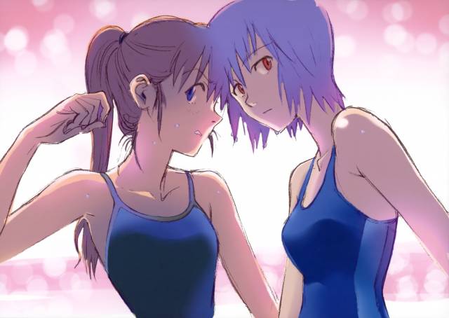 ayanami rei+soryu asuka langley