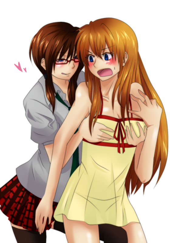 makinami mari illustrious+soryu asuka langley