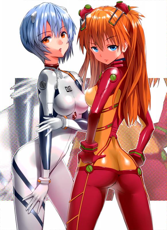ayanami rei+soryu asuka langley