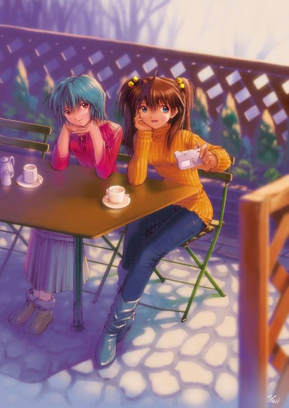 ayanami rei+soryu asuka langley