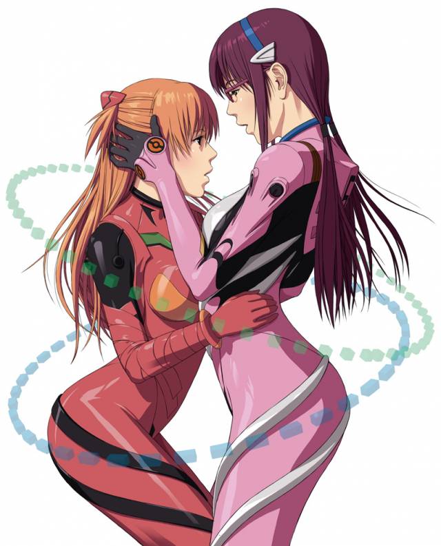 makinami mari illustrious+soryu asuka langley