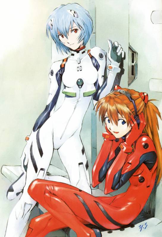 ayanami rei+soryu asuka langley