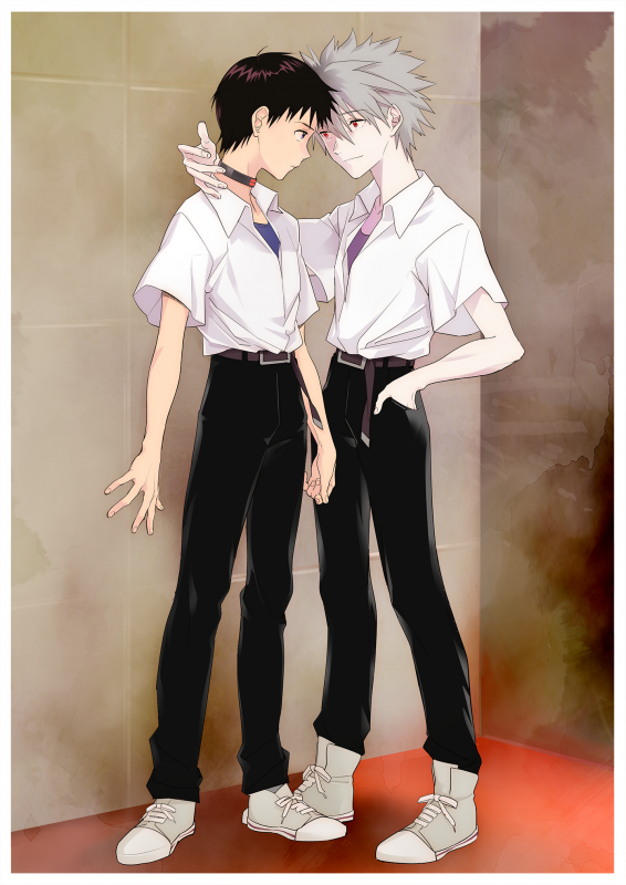 ikari shinji+nagisa kaworu