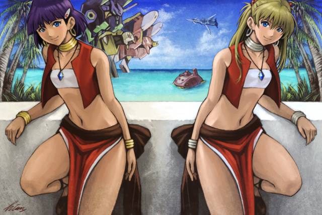 eva 00+eva 01+eva 02+eva 03+nadia+nautilus+soryu asuka langley