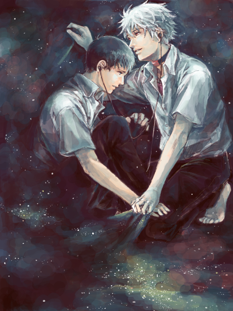 ikari shinji+nagisa kaworu