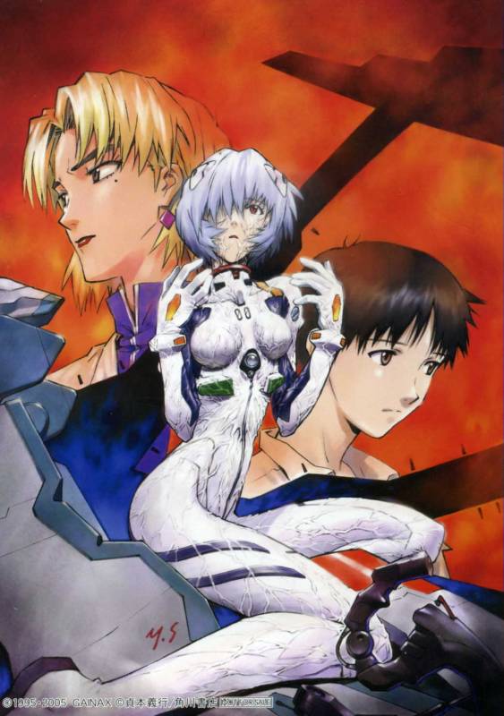 akagi ritsuko+ayanami rei+ikari shinji