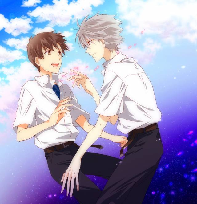 ikari shinji+nagisa kaworu