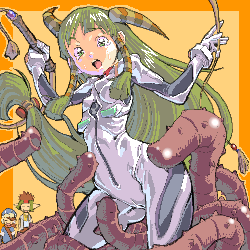 ayanami rei+feena (grandia)+justin (grandia)+rapp (grandia)
