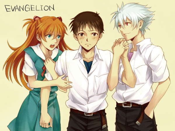 ikari shinji+nagisa kaworu+soryu asuka langley