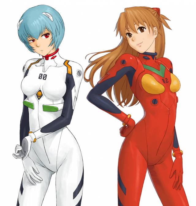 ayanami rei+soryu asuka langley