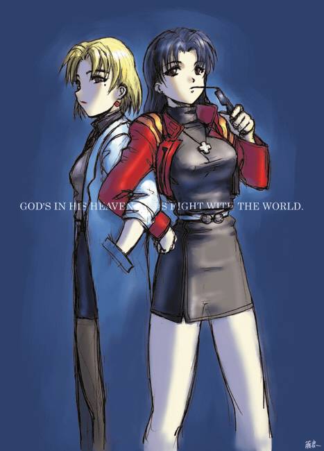 akagi ritsuko+katsuragi misato