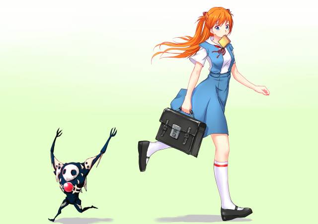 angel (evangelion)+sachiel+soryu asuka langley