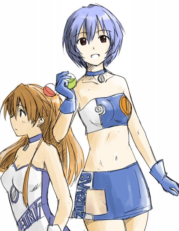 ayanami rei+soryu asuka langley