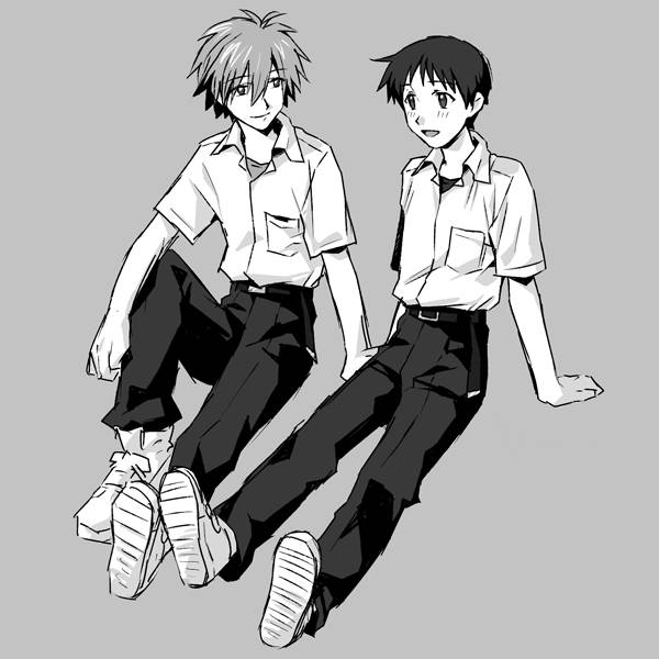 ikari shinji+nagisa kaworu