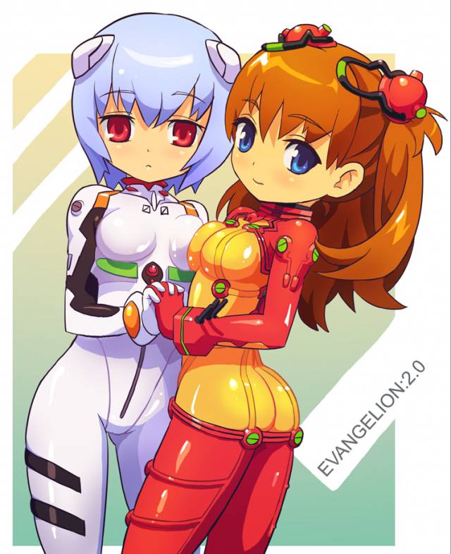 ayanami rei+soryu asuka langley