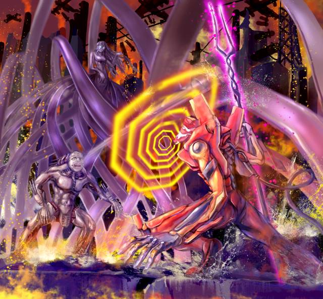 dauf+eva 02+riful+soryu asuka langley