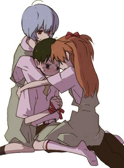 ayanami rei+ikari shinji+soryu asuka langley
