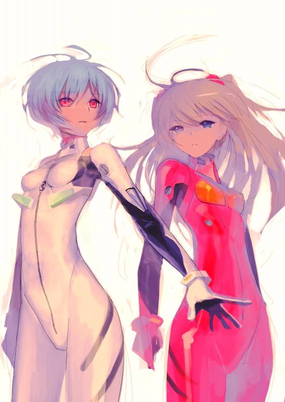 ayanami rei+soryu asuka langley