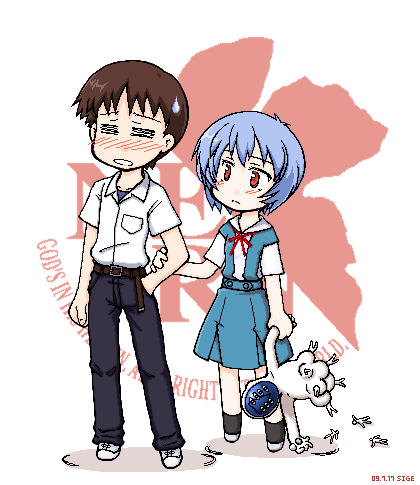 angel (evangelion)+ayanami rei+ikari shinji+lilith (evangelion)