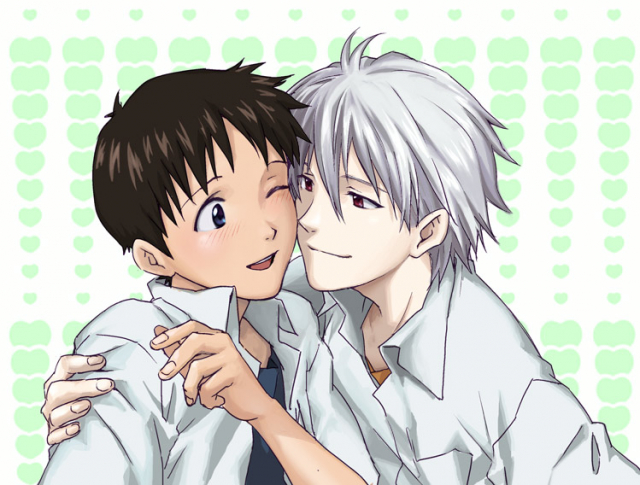 ikari shinji+nagisa kaworu