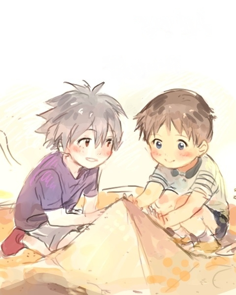 ikari shinji+nagisa kaworu