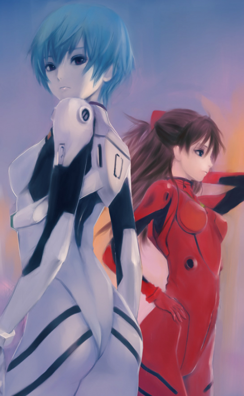 ayanami rei+soryu asuka langley