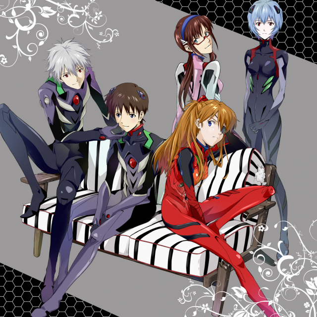 ayanami rei+ikari shinji+makinami mari illustrious+nagisa kaworu+soryu asuka langley