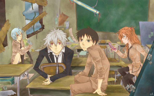 ayanami rei+ikari shinji+nagisa kaworu+soryu asuka langley
