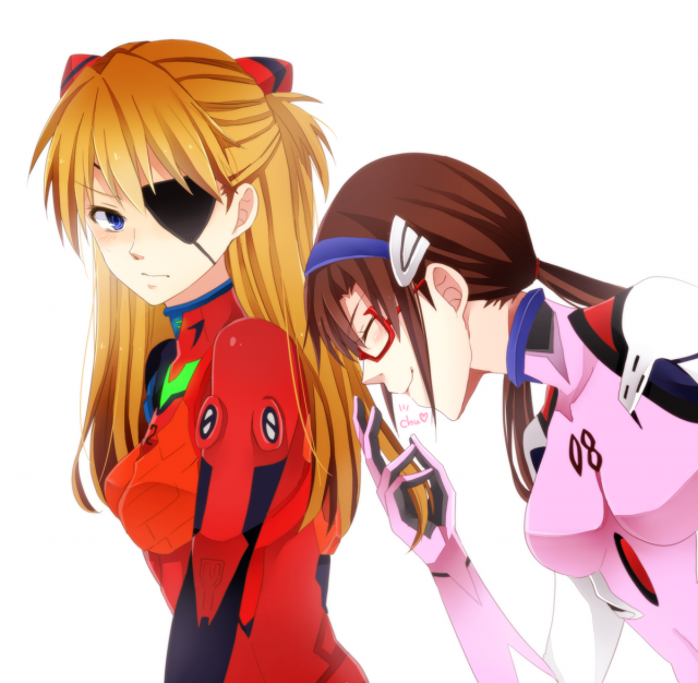 makinami mari illustrious+soryu asuka langley