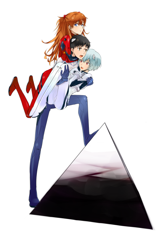 ayanami rei+ikari shinji+soryu asuka langley