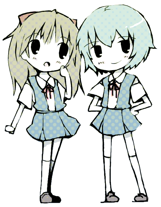 ayanami rei+soryu asuka langley