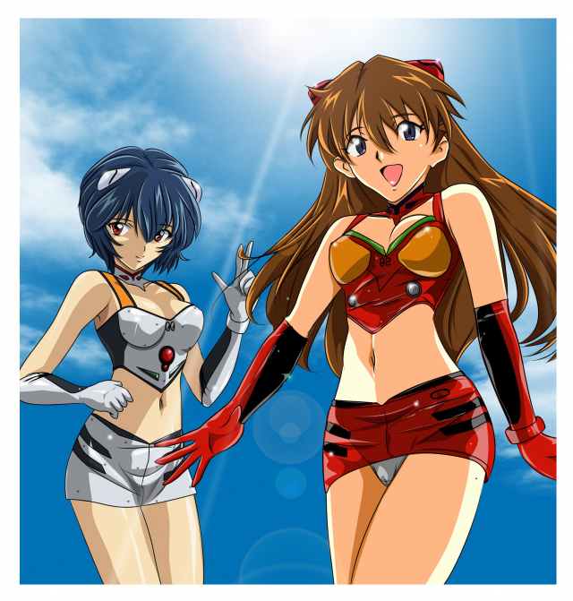 ayanami rei+soryu asuka langley