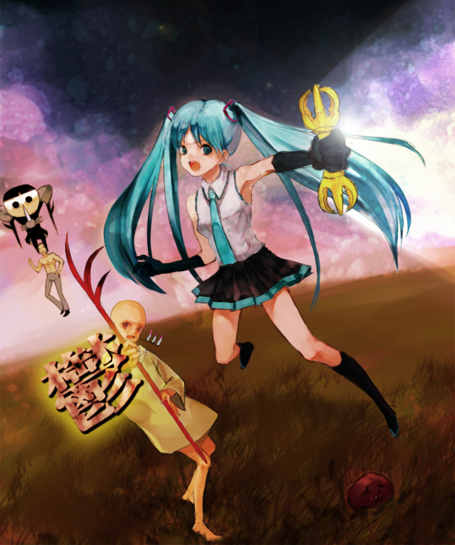 angel (evangelion)+hatsune miku+sachiel