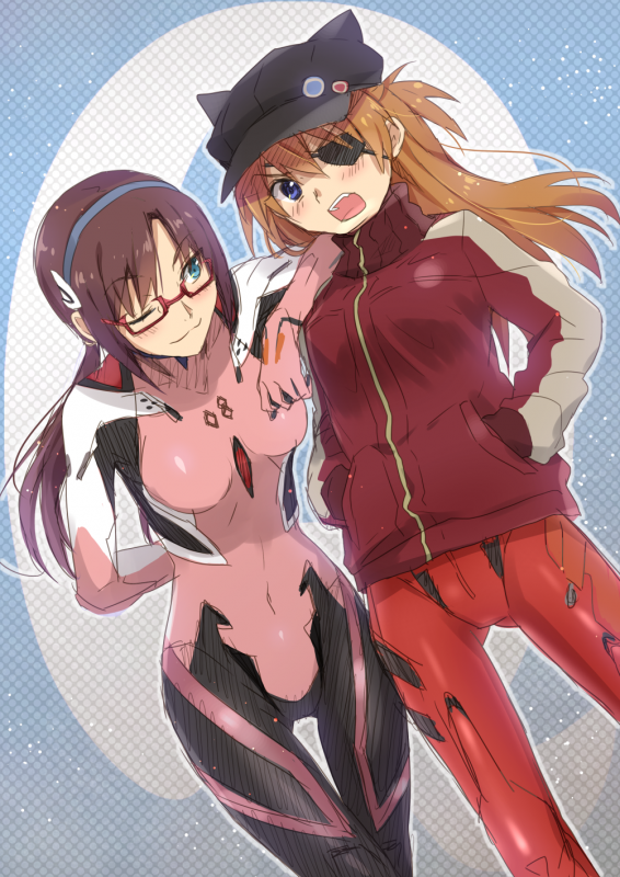 makinami mari illustrious+soryu asuka langley