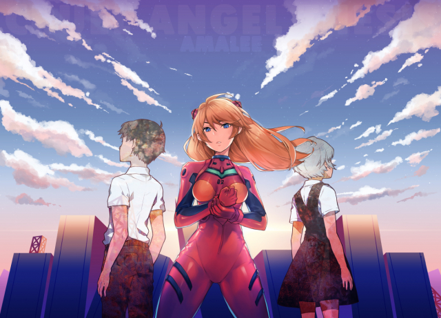 ayanami rei+ikari shinji+soryu asuka langley