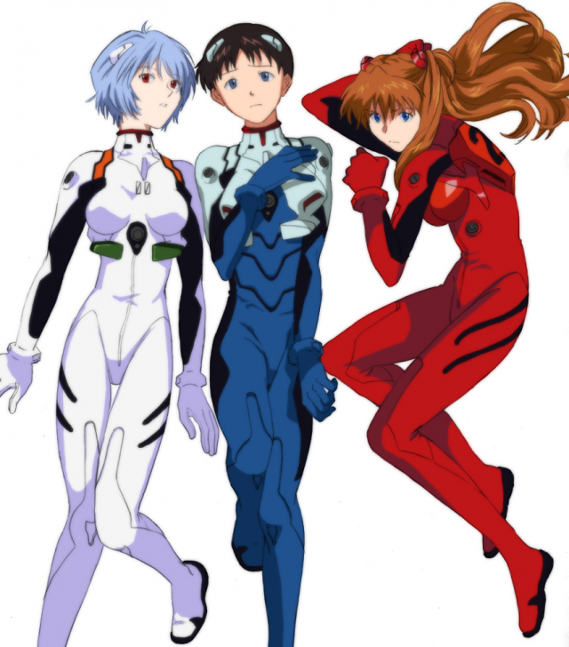 ayanami rei+ikari shinji+soryu asuka langley