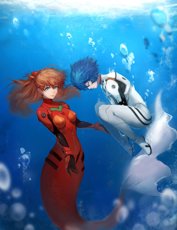 ayanami rei+soryu asuka langley