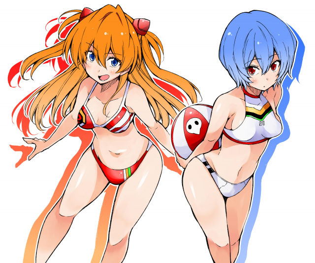 ayanami rei+soryu asuka langley