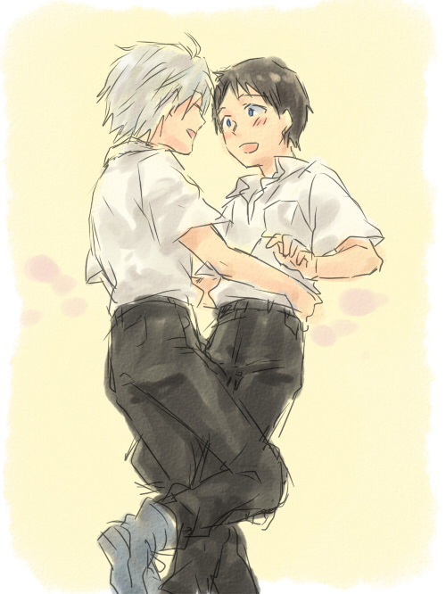 ikari shinji+nagisa kaworu