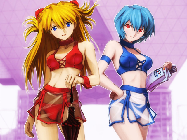 ayanami rei+soryu asuka langley