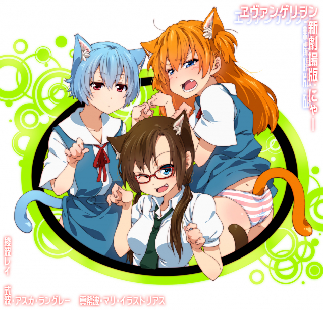 ayanami rei+makinami mari illustrious+soryu asuka langley