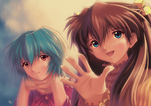 ayanami rei+soryu asuka langley